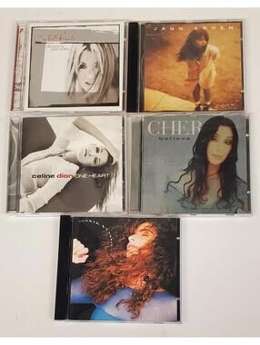 Jann Arden + Celine Dion + Cher + Gloria Estefan 5x CD Lot